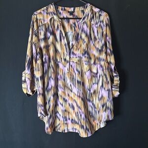 Torrid Purple Patterned Blouse